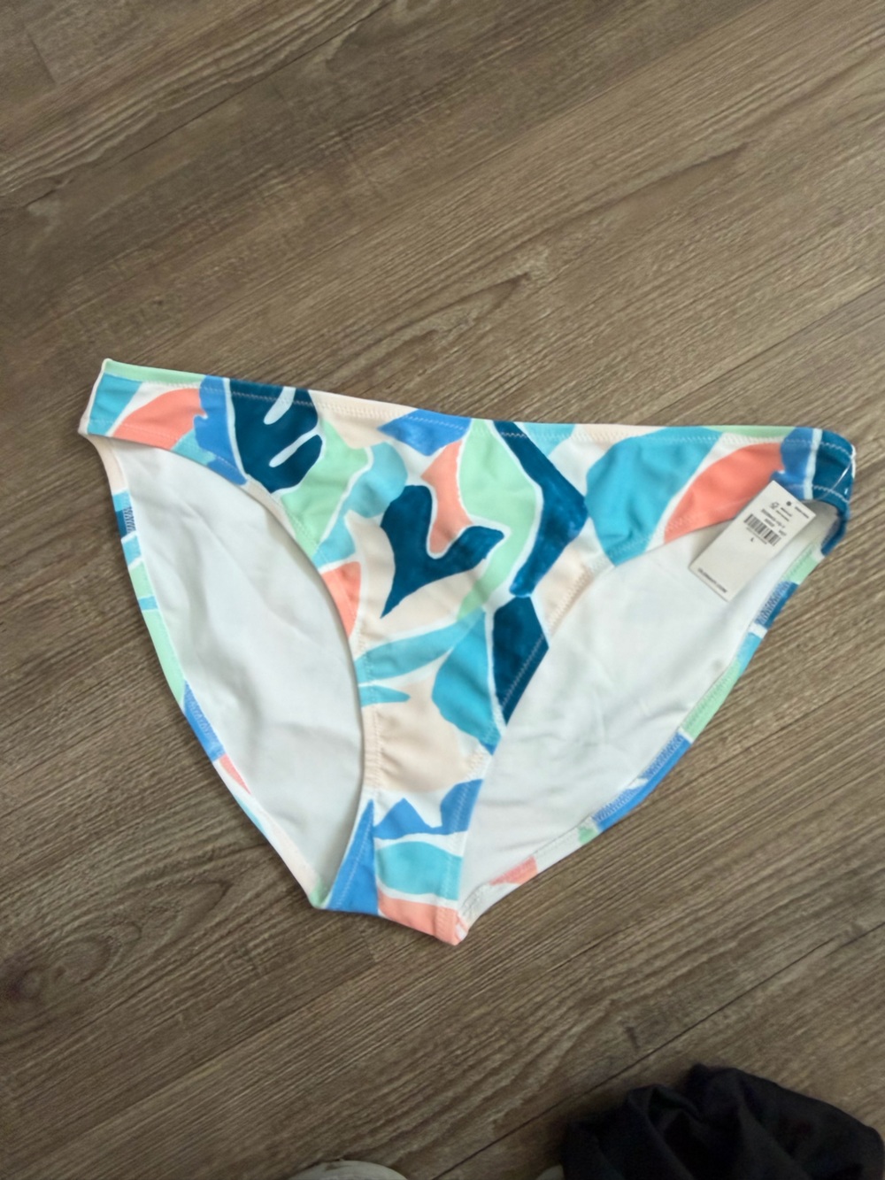 Old Navy Multicolor Abstract Bikini Bottoms - Blue, Coral, Mint, White size lar